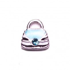 Blue Black and White Stripe Bag